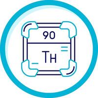 Thorium Two Color Blue Circle Icon vector