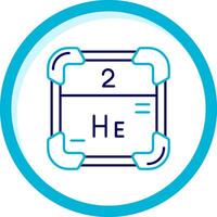 helio dos color azul circulo icono vector