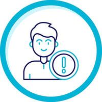 Error Two Color Blue Circle Icon vector