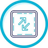 Swap Two Color Blue Circle Icon vector