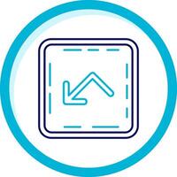 Bounce Two Color Blue Circle Icon vector