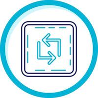 Loop Two Color Blue Circle Icon vector