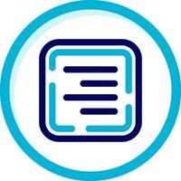 Right align Two Color Blue Circle Icon vector