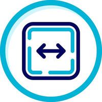 Left and right arrow Two Color Blue Circle Icon vector