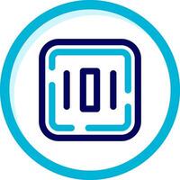 Center alignment Two Color Blue Circle Icon vector