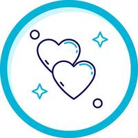 Love Two Color Blue Circle Icon vector