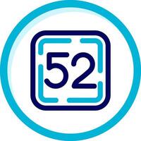 Fifty Two Two Color Blue Circle Icon vector