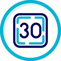 Thirty Two Color Blue Circle Icon vector