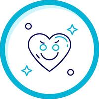 Envy Two Color Blue Circle Icon vector