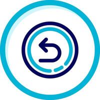 Back Two Color Blue Circle Icon vector