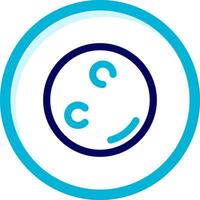 Moon Two Color Blue Circle Icon vector