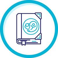 Cook Two Color Blue Circle Icon vector
