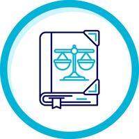 Law Two Color Blue Circle Icon vector