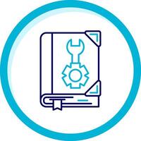 User manual Two Color Blue Circle Icon vector