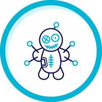 Voodoo Two Color Blue Circle Icon vector