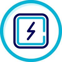 Electricity Two Color Blue Circle Icon vector