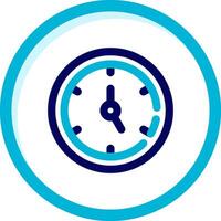 Timer Two Color Blue Circle Icon vector