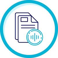 Audio Two Color Blue Circle Icon vector