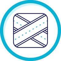 Overpass Two Color Blue Circle Icon vector