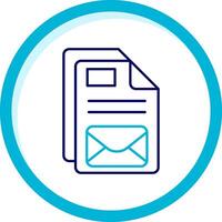 Email Two Color Blue Circle Icon vector