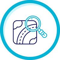 Find Two Color Blue Circle Icon vector