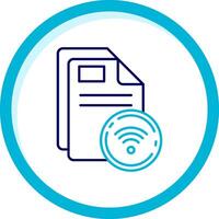 Wifi Two Color Blue Circle Icon vector