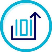 Deploy object Two Color Blue Circle Icon vector