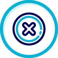 Delete2 Two Color Blue Circle Icon vector