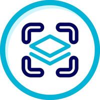 Show layer Two Color Blue Circle Icon vector