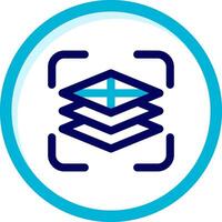 Fill adjustment layer Two Color Blue Circle Icon vector