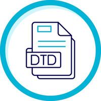 Dtd Two Color Blue Circle Icon vector