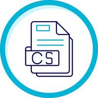 cs dos color azul circulo icono vector