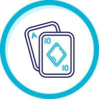 Poker Two Color Blue Circle Icon vector