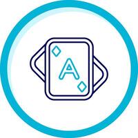 Aces Two Color Blue Circle Icon vector