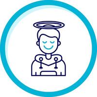 Angel Two Color Blue Circle Icon vector