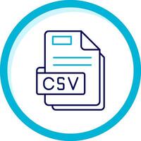 Csv Two Color Blue Circle Icon vector