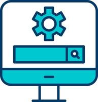 Computer Search Engine Vecto Icon vector