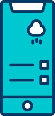 Phone Weather Forcast Vecto Icon