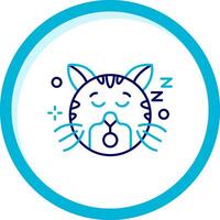 Sleep Two Color Blue Circle Icon vector
