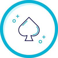 Spades Two Color Blue Circle Icon vector