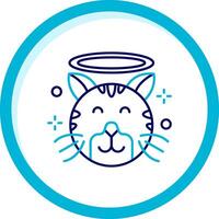 Angel Two Color Blue Circle Icon vector