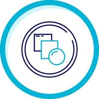 Blend Two Color Blue Circle Icon vector