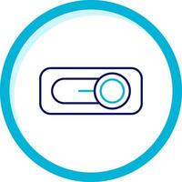 Switch Two Color Blue Circle Icon vector