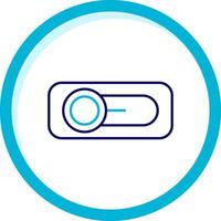 Switch Two Color Blue Circle Icon vector