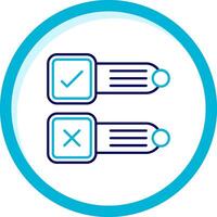 Poll Two Color Blue Circle Icon vector