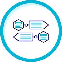 Infographic elements Two Color Blue Circle Icon vector