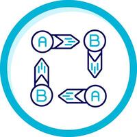 Infographic elements Two Color Blue Circle Icon vector