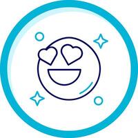 In love Two Color Blue Circle Icon vector