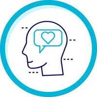 Dialog Two Color Blue Circle Icon vector