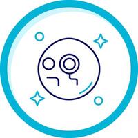 Monocle Two Color Blue Circle Icon vector